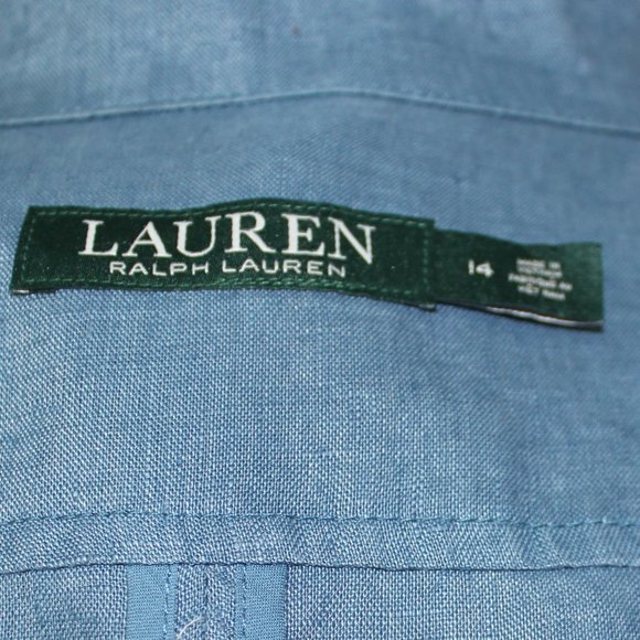 Lauren Ralf Lauren men  Elegant Blue Blazer Patch Pockets Button Closure Sz14/XL - Picture 6 of 8